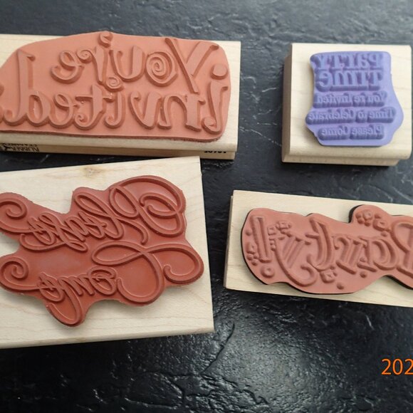 Party Stampers Set of 4- NEW - Picture 2 of 3